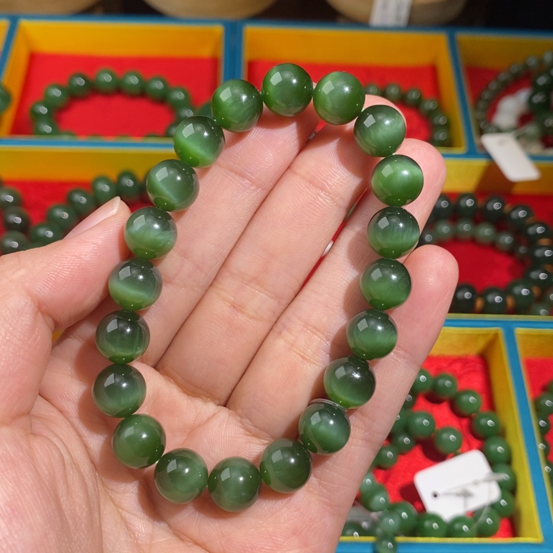 和田玉（碧玉）手链未镶嵌