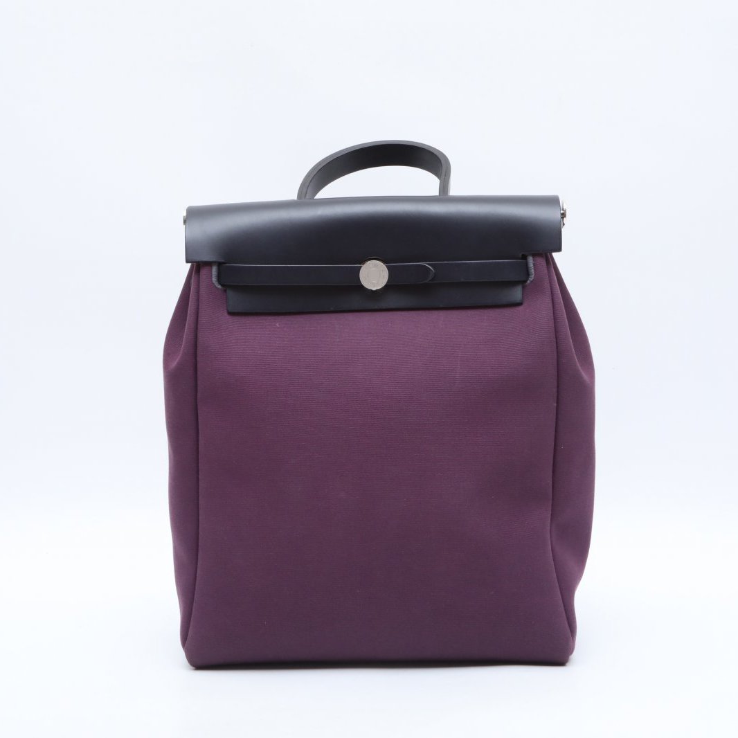 99新 Hermes/爱马仕 小花攀攀9K鸢尾紫 Z刻 银扣 herbag 31
