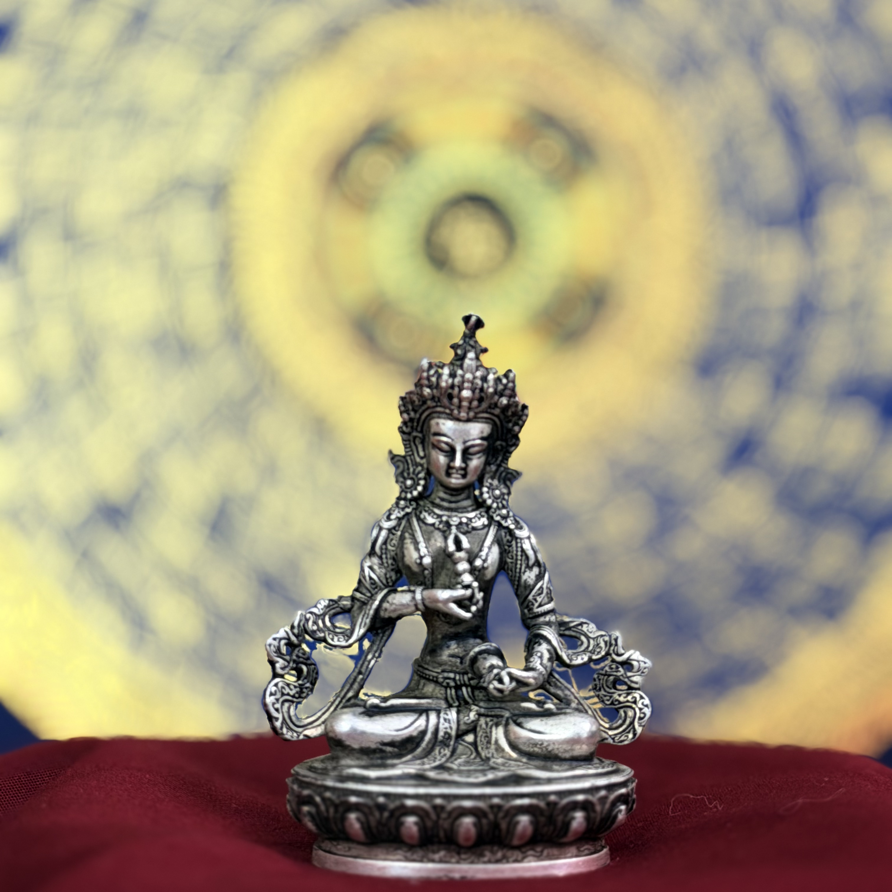 金刚萨埵-藏式2寸鎏银随身佛