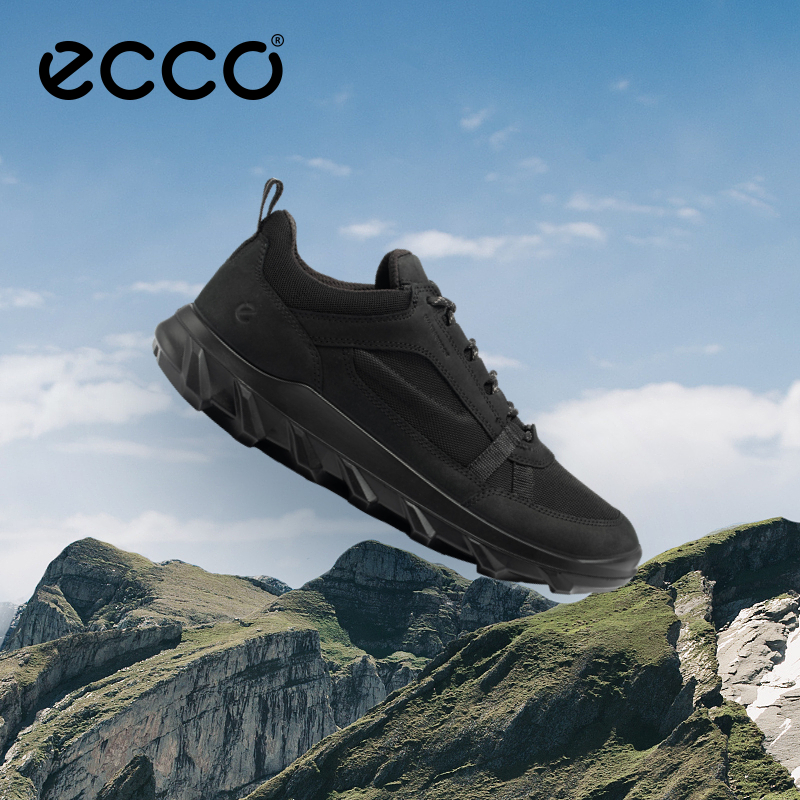 ECCO爱步运动鞋男款 25新舒适百搭轻量休闲跑步鞋男 驱动820324