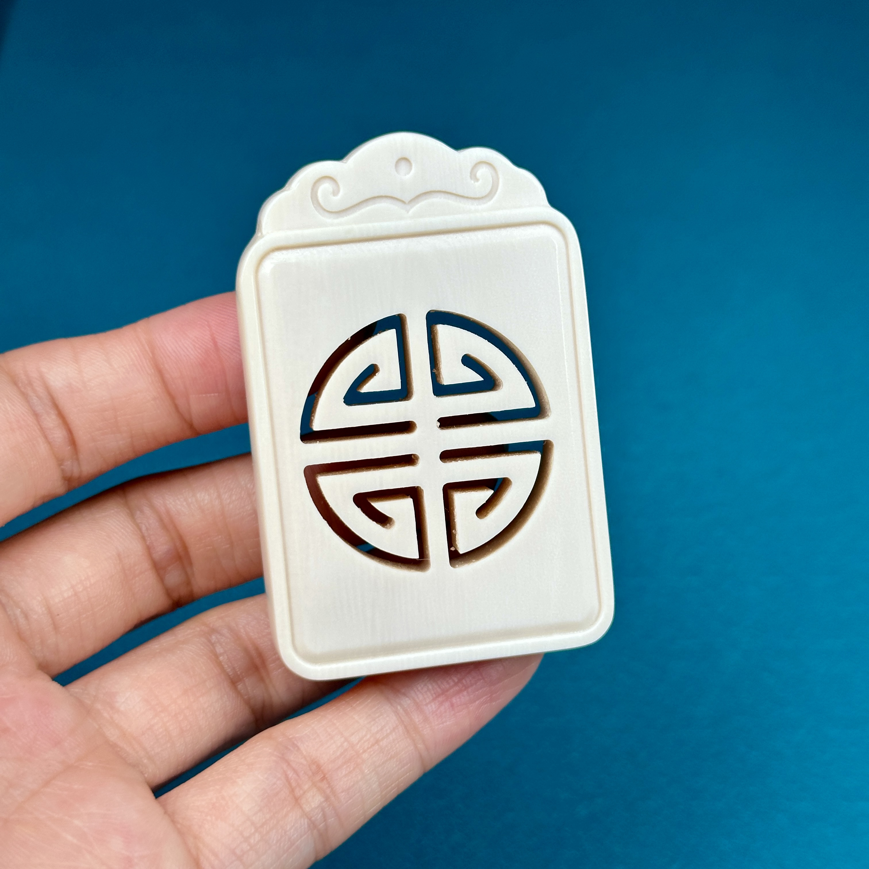 H4615天然猛犸牙 461无事牌38.5X58.7X8.8mm 支持鉴定 假一罚四