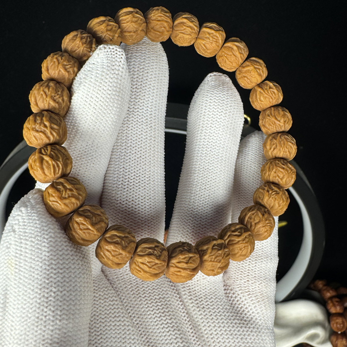 毒液.猴头核桃精工雕刻小尺寸文玩猴头手串