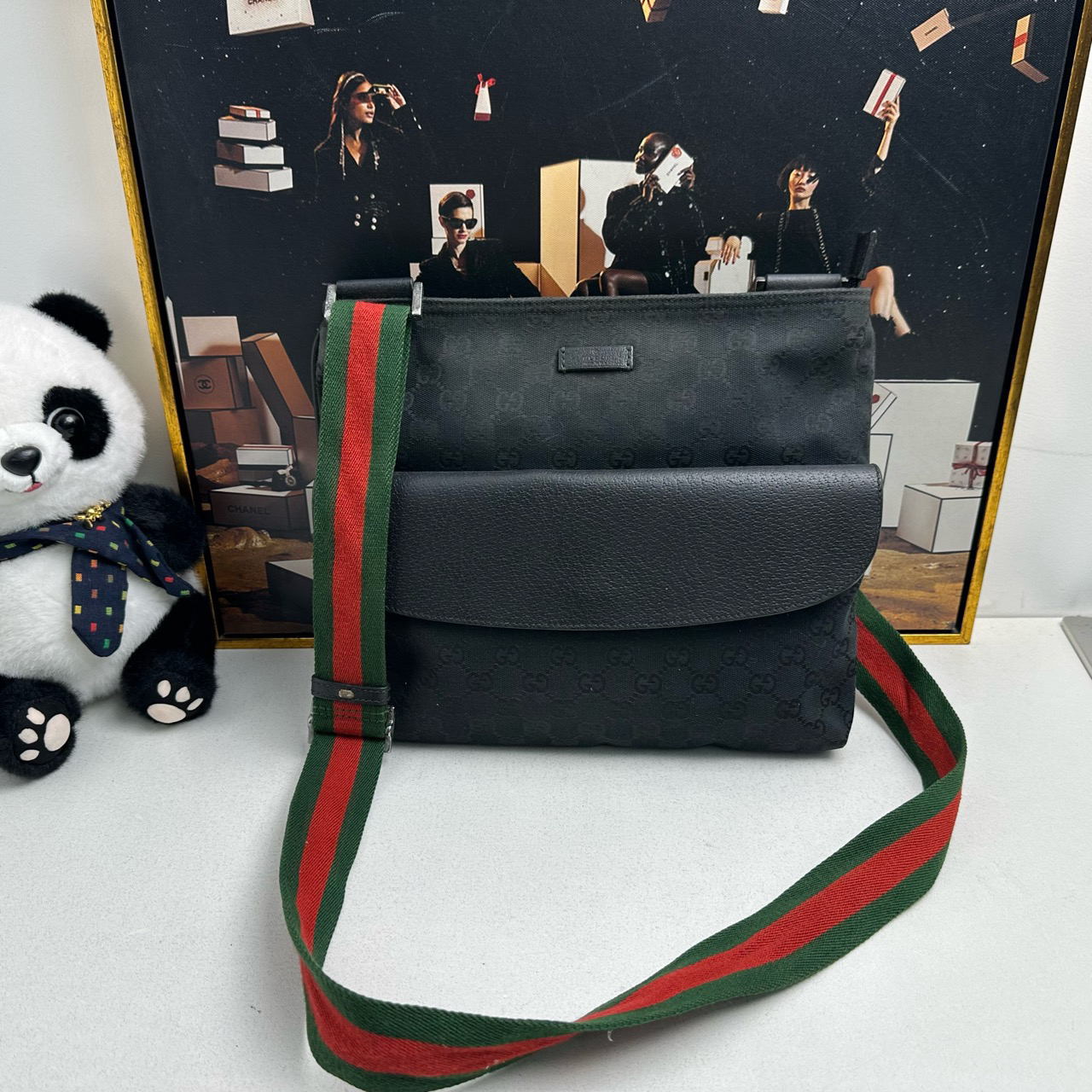95新 GUCCI/古驰 Gucci/古驰 斜挎包 尺寸：31x27编码11690950