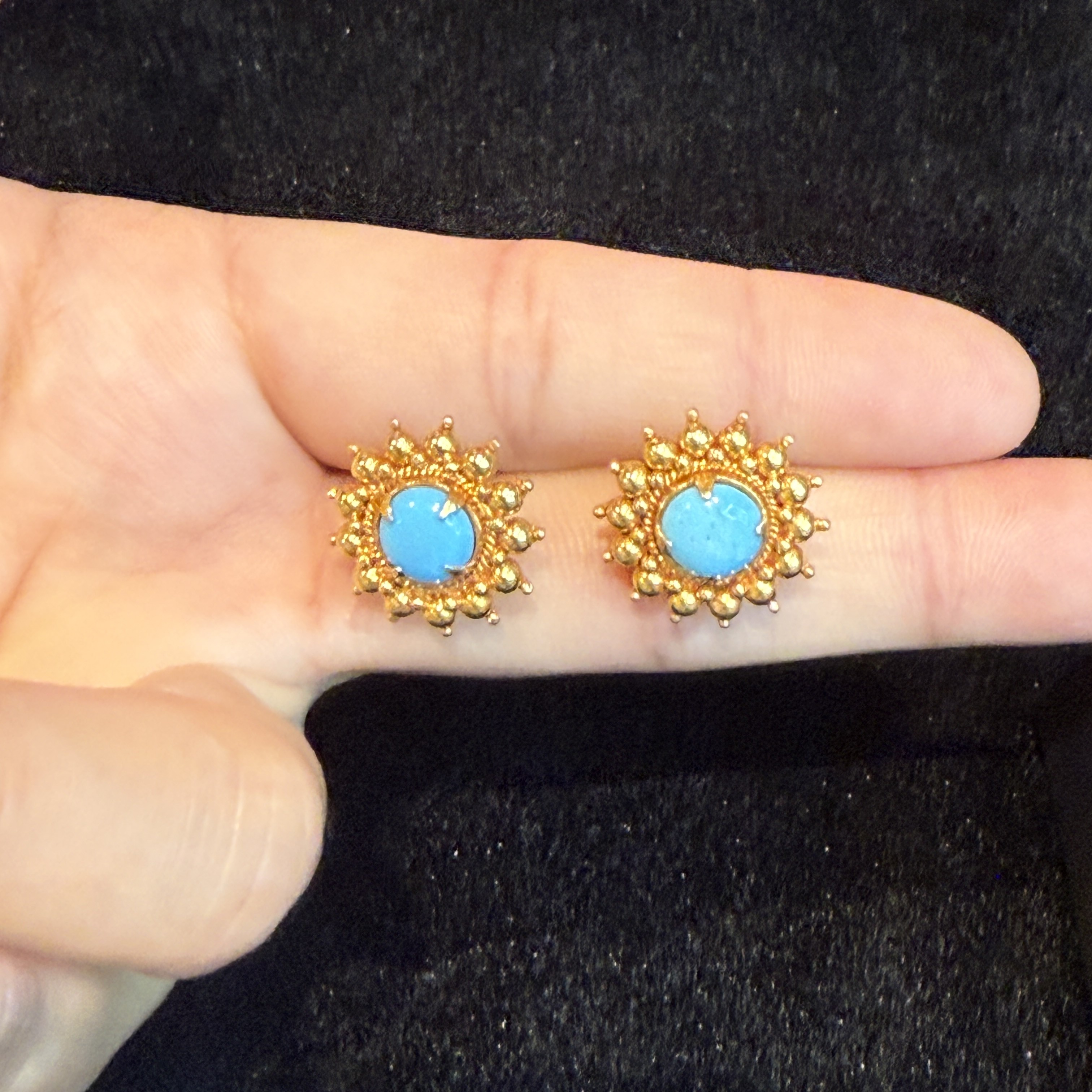 非金属莫桑石耳饰 手工大号松松耳钉