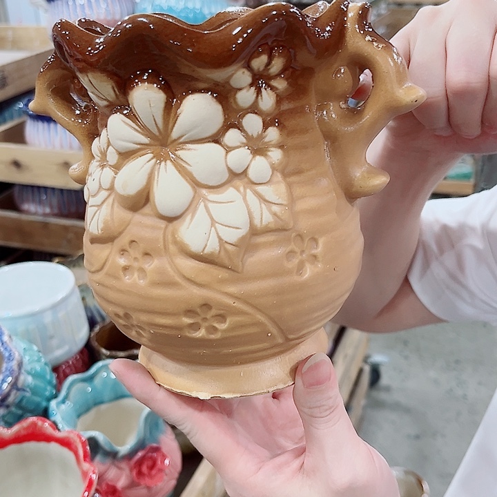 有孔.凑单10元陶瓷花盆发货！