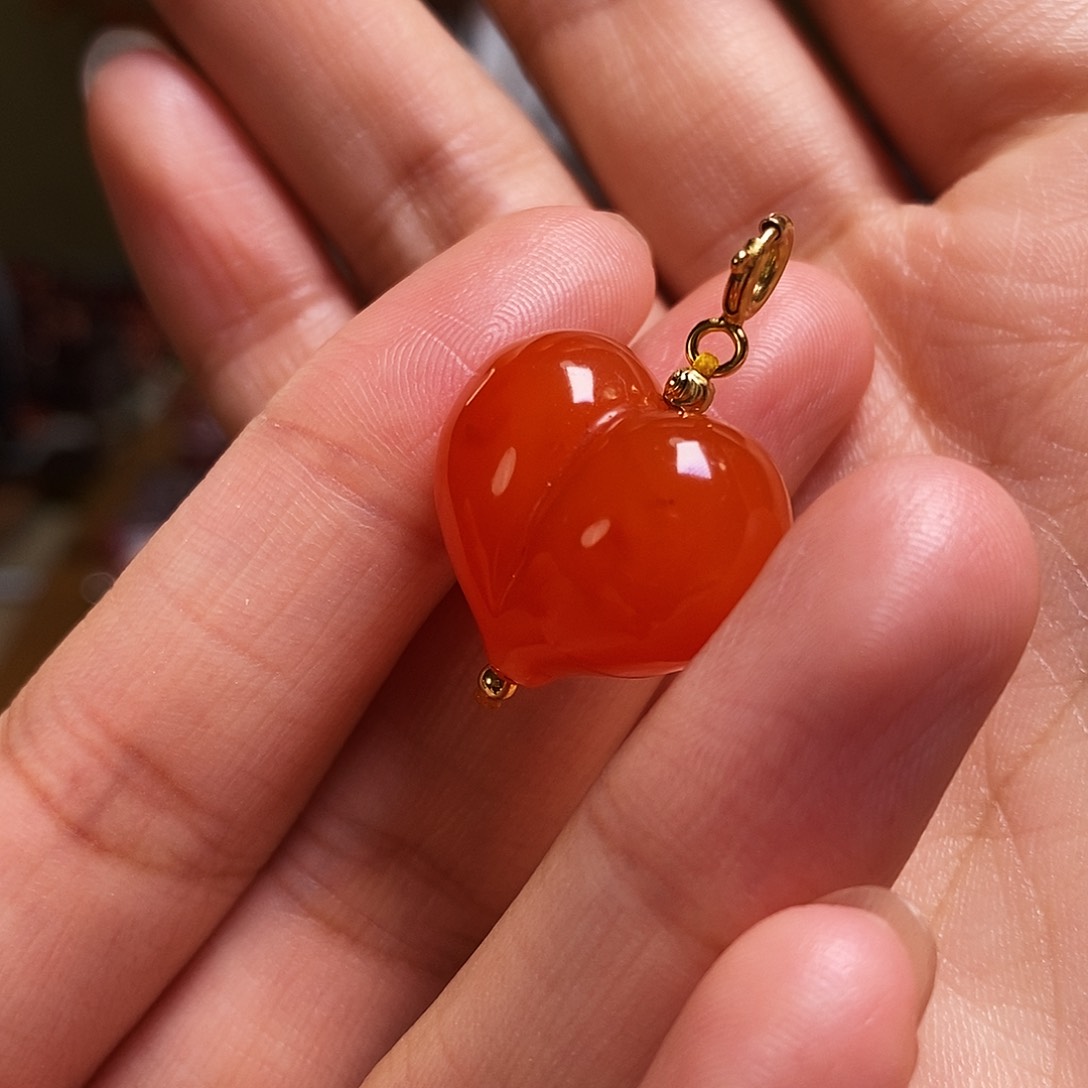 南红玛瑙吊坠银S925镶嵌钱*