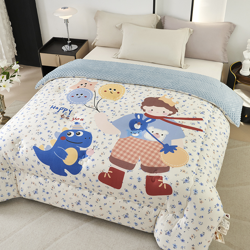 缔锦 2025新款大版卡通豆豆被被子被芯秋冬保暖被芯