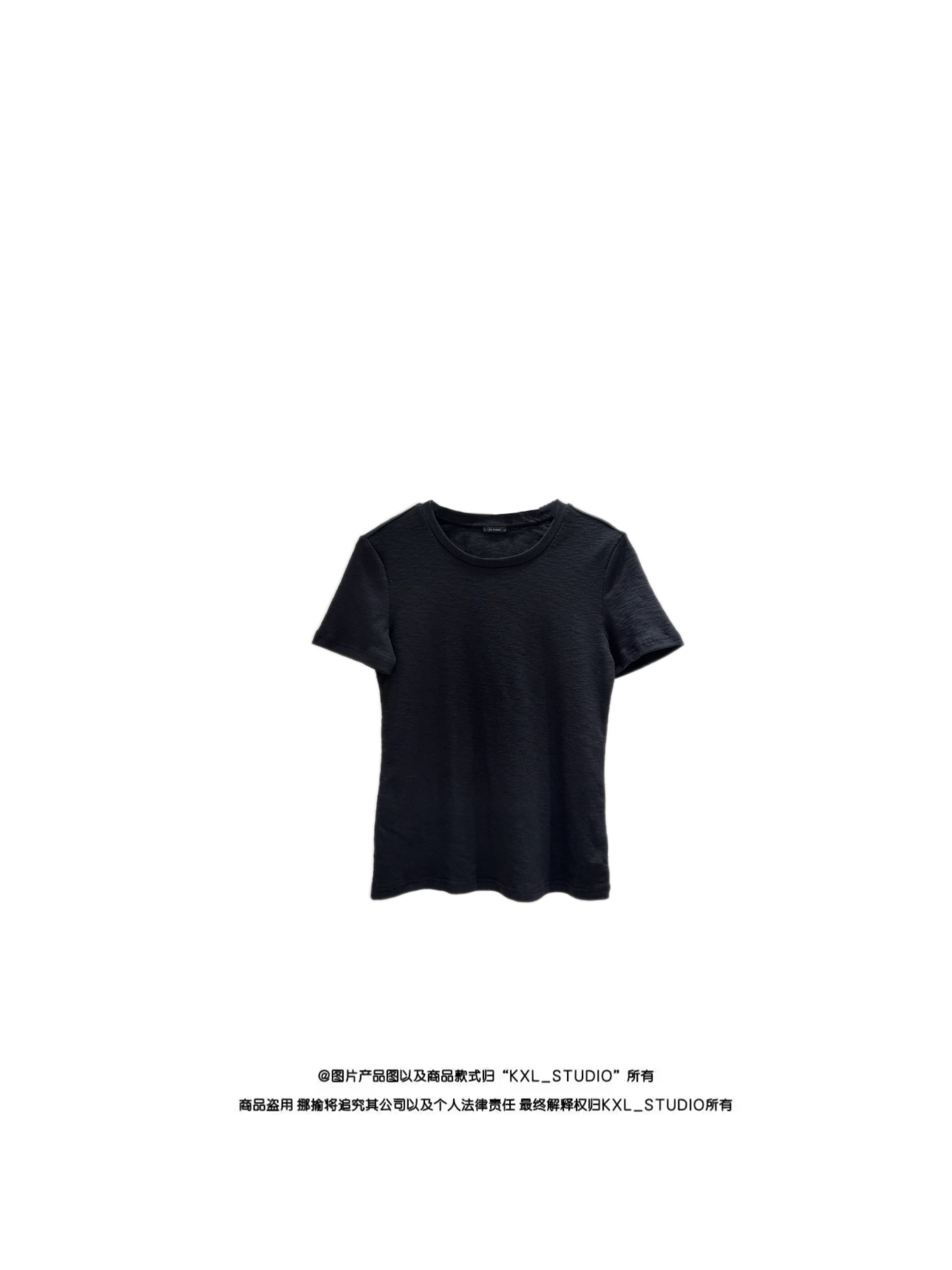 KXL-STUDIO 【KELE精选】经典·小圆领高密棉T 半袖9364