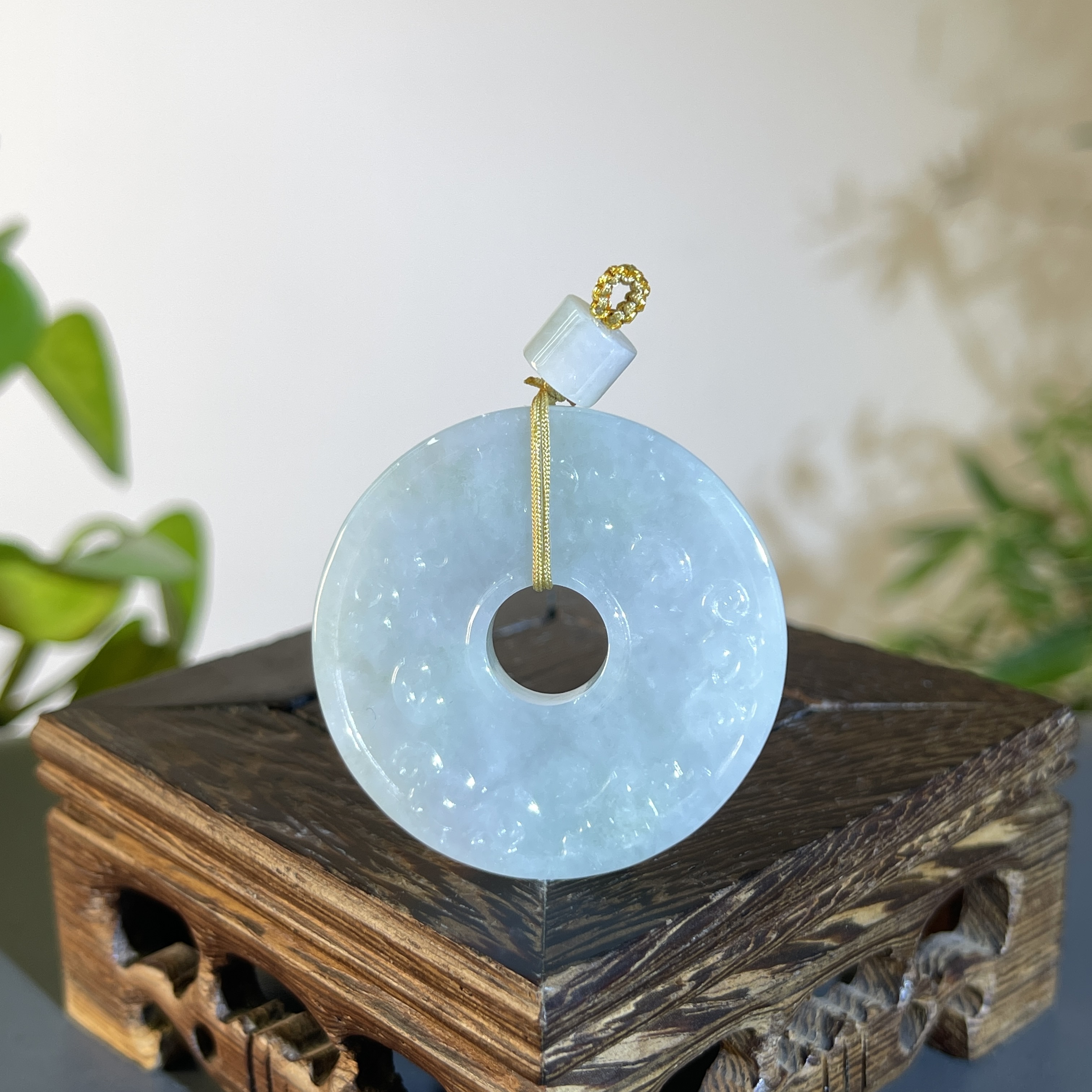 JCA07-76 天然缅甸A货翡翠   仿古扣