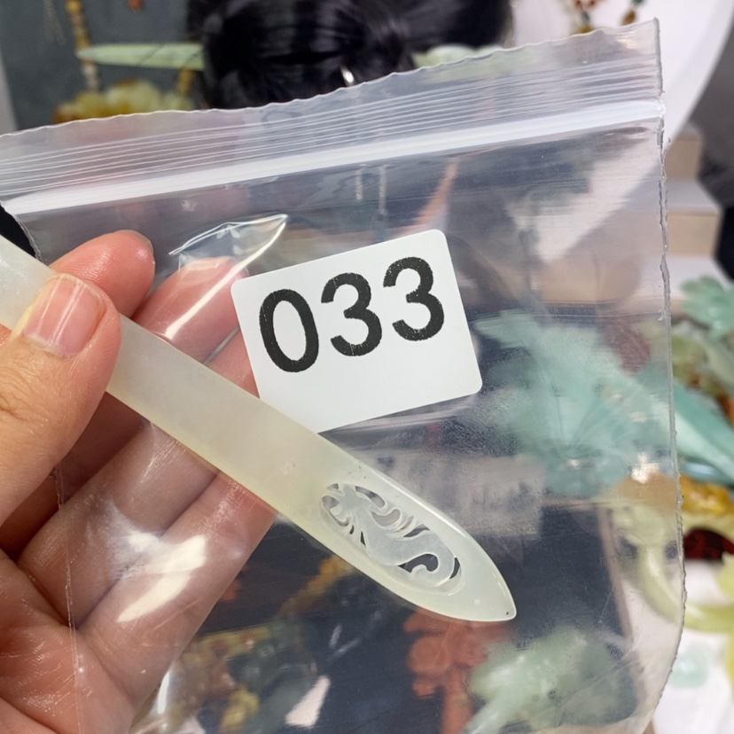 【闪购商品】岫玉发饰未镶嵌英*盲