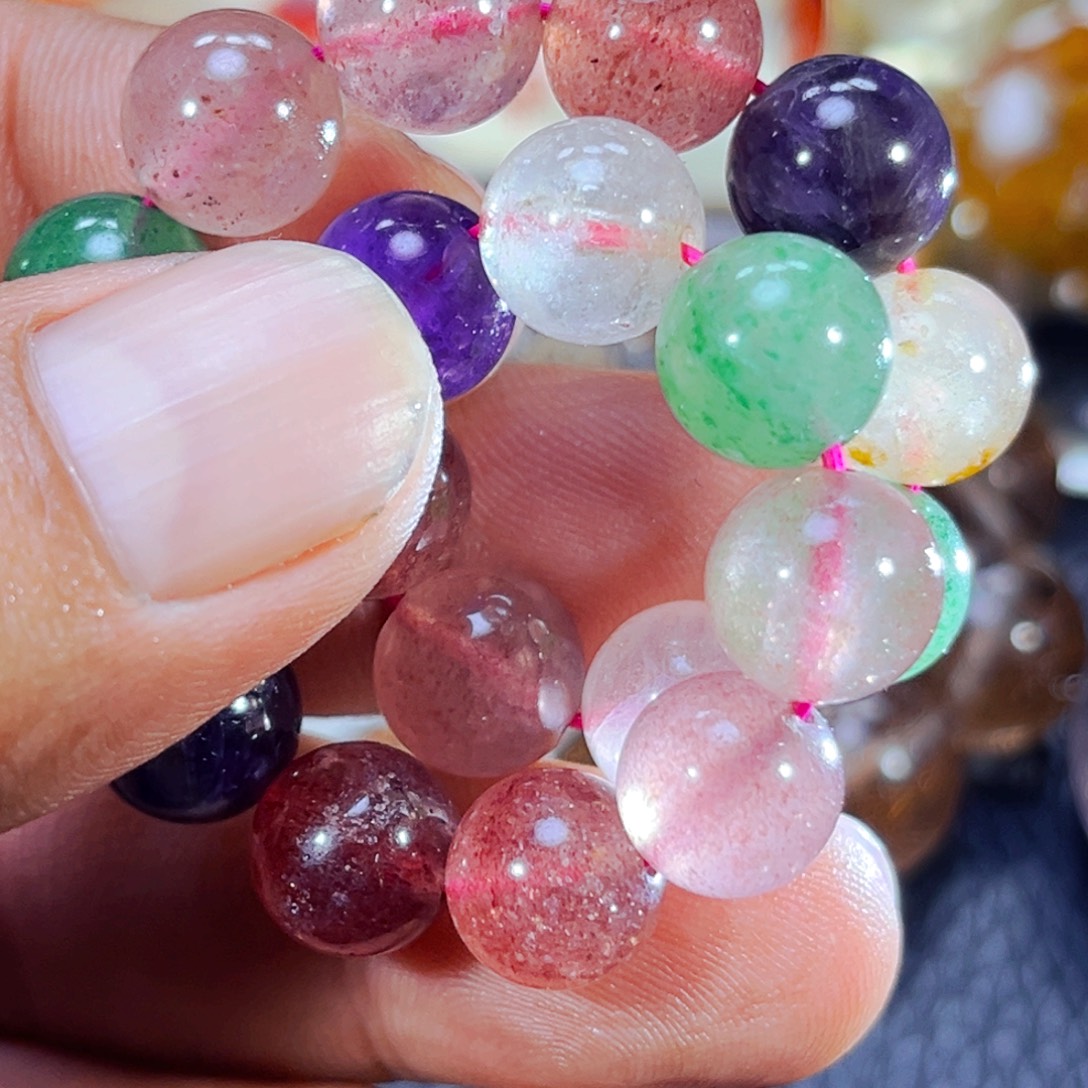 清***正手串水晶未镶嵌手串