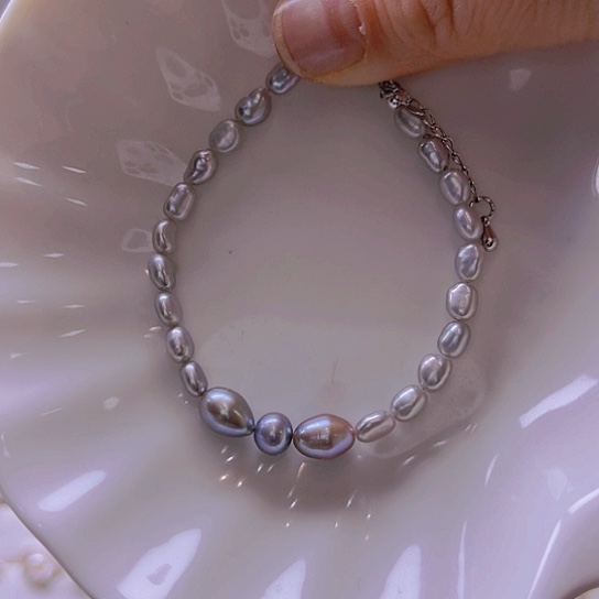 淡水珍珠手绳合金