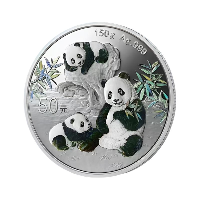 法定货币2025年熊猫币150克纯银精致纪念币（国鉴评级版）