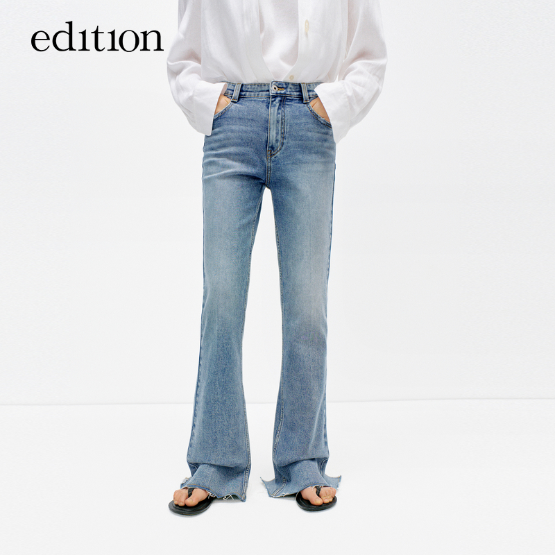 【陈大可】edition2024夏后开衩复古喇叭牛仔裤#EBD2JEN005