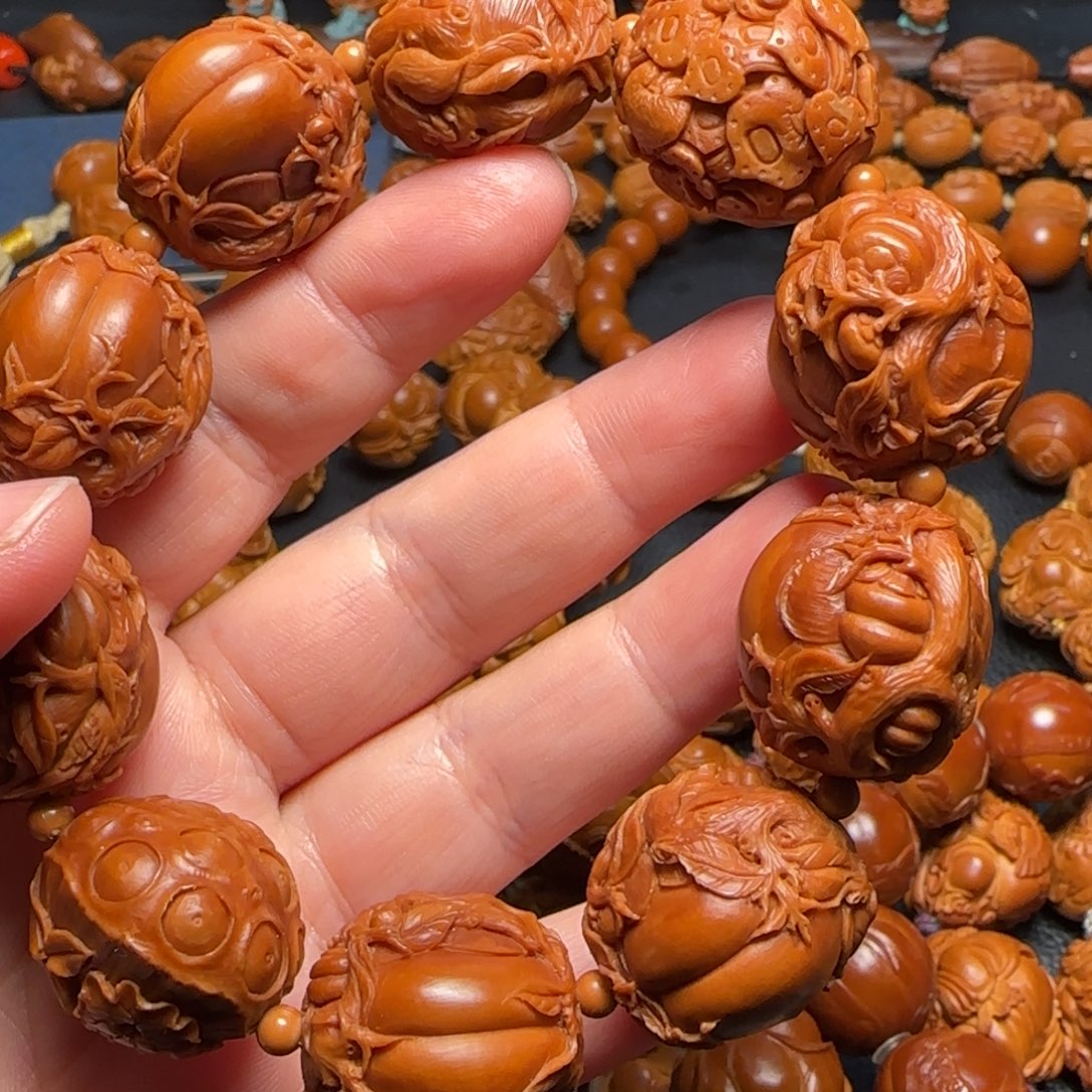 黄***叶手串/手链橄榄核事事如意