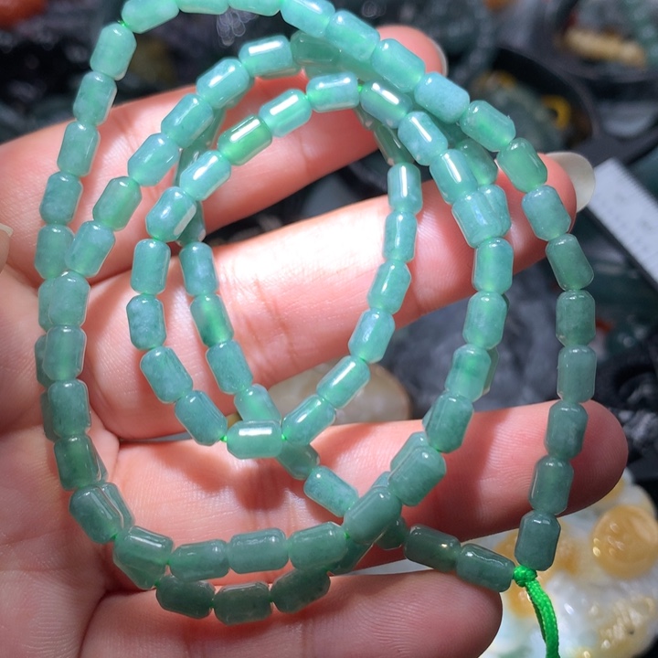 翡翠颈饰未镶嵌保真天然A货翡翠