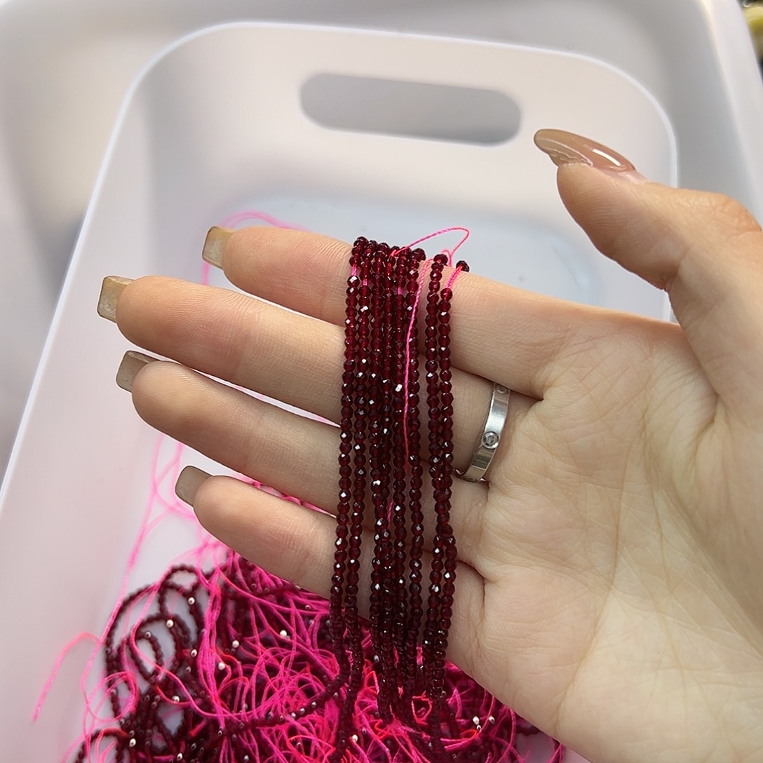 玛瑙/玉髓合金珠宝半成品紫牙乌石榴石卡2三条