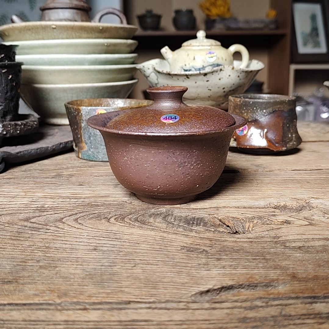 484柴窑裸烧盖碗盖碗。。。