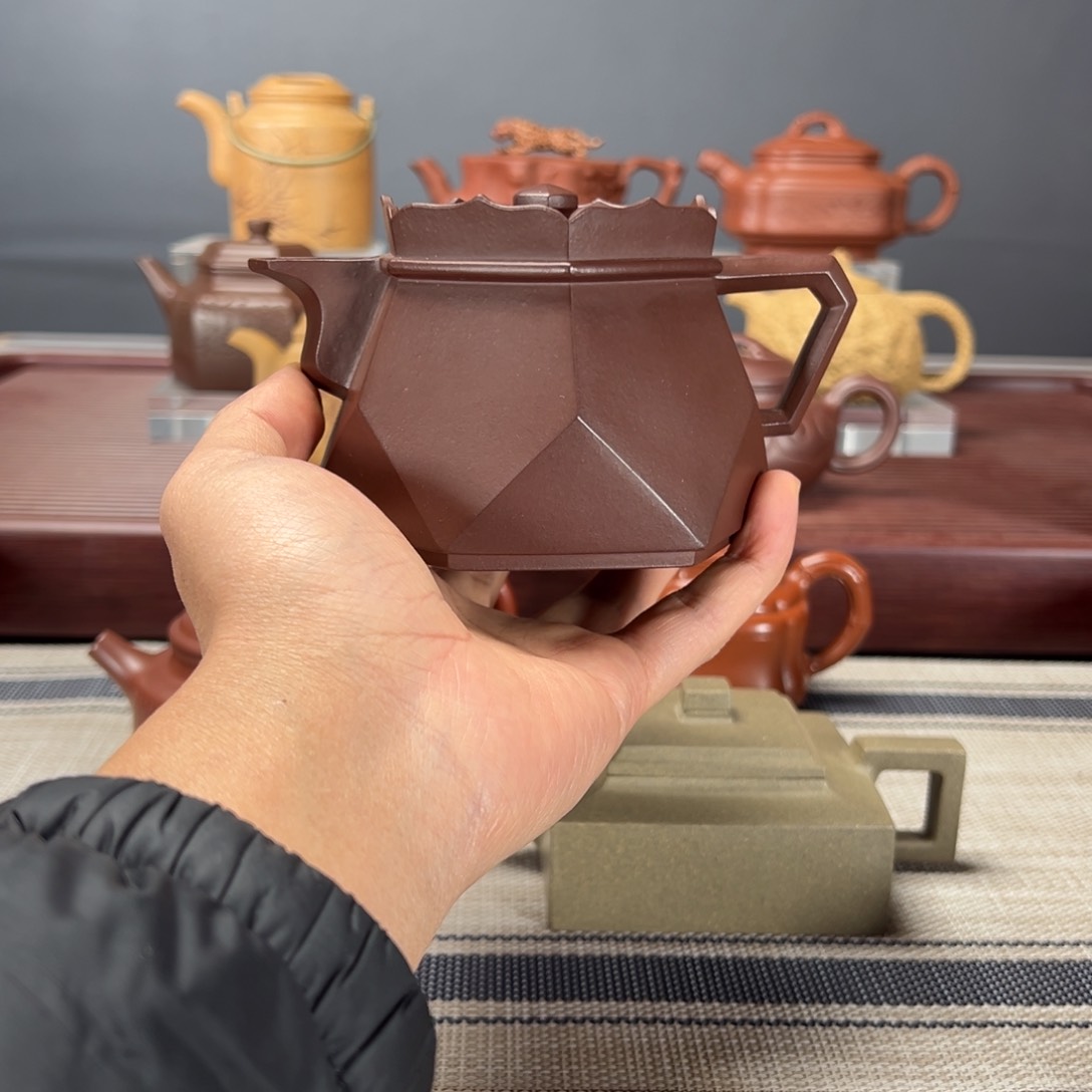 紫砂茶壶无**锋僧帽280CC紫泥