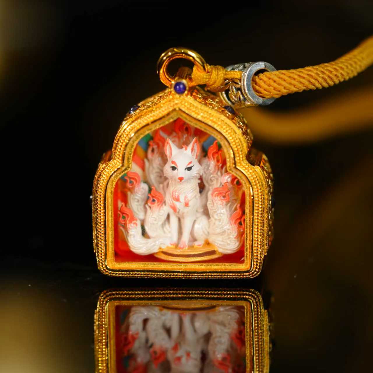 【初见珠宝】唐卡凤九吊坠18-2CH347X923【多样性发一件】