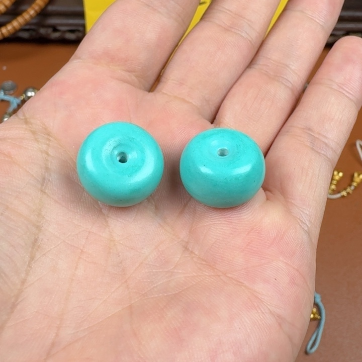 无合金星***8文玩配饰绿小松