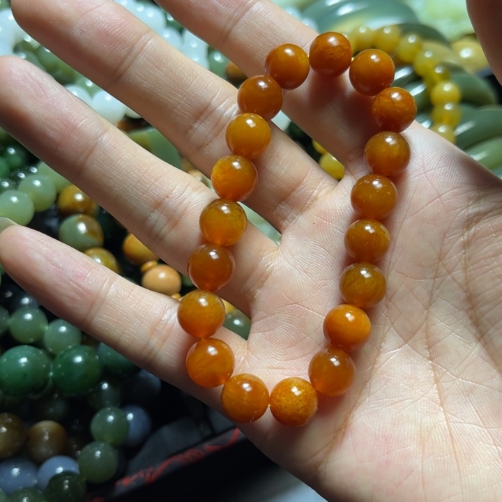 蛇纹石玉未镶嵌手链