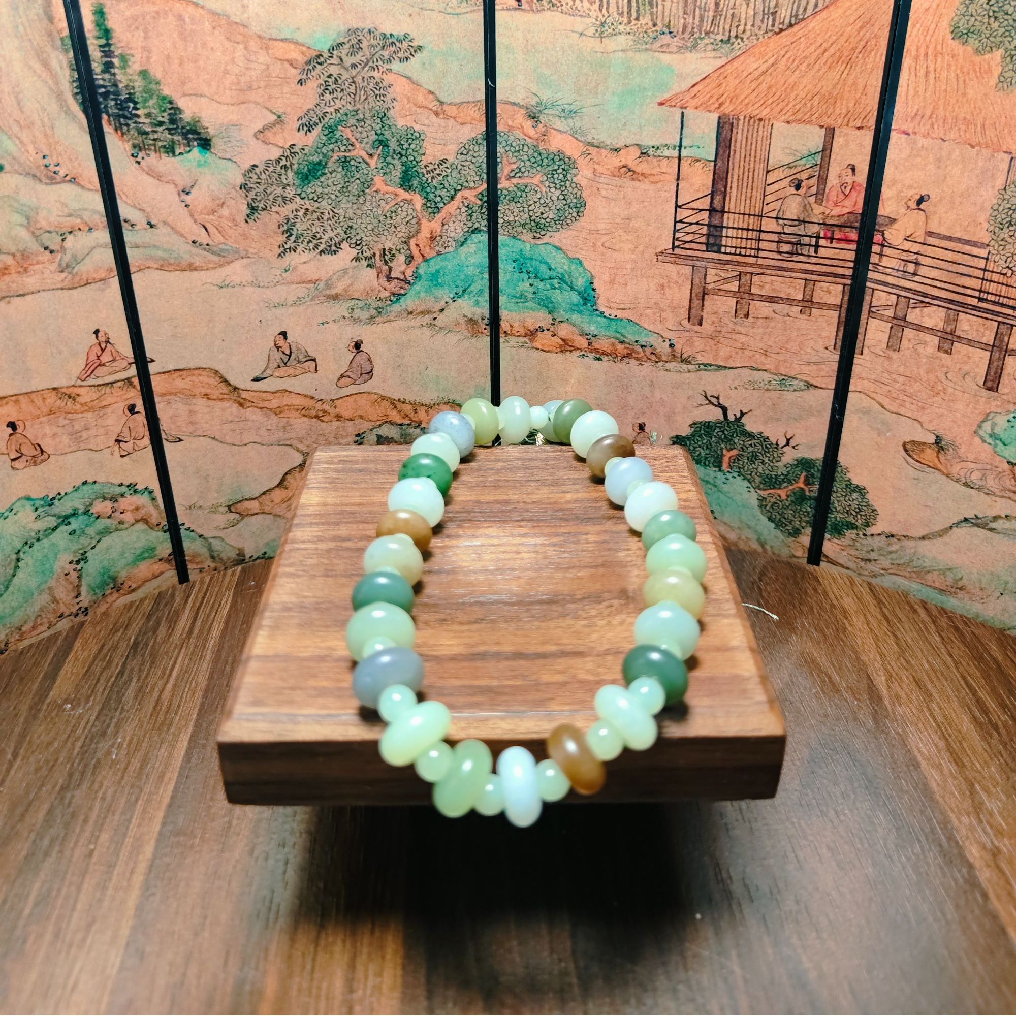 R和田玉多宝算盘珠手持0842