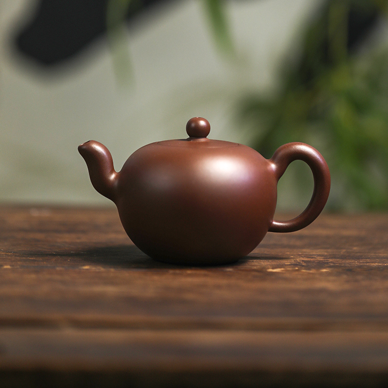 【一粒珠】 黄龙山五号井底槽清 180cc 手工制作内推孔紫砂壶