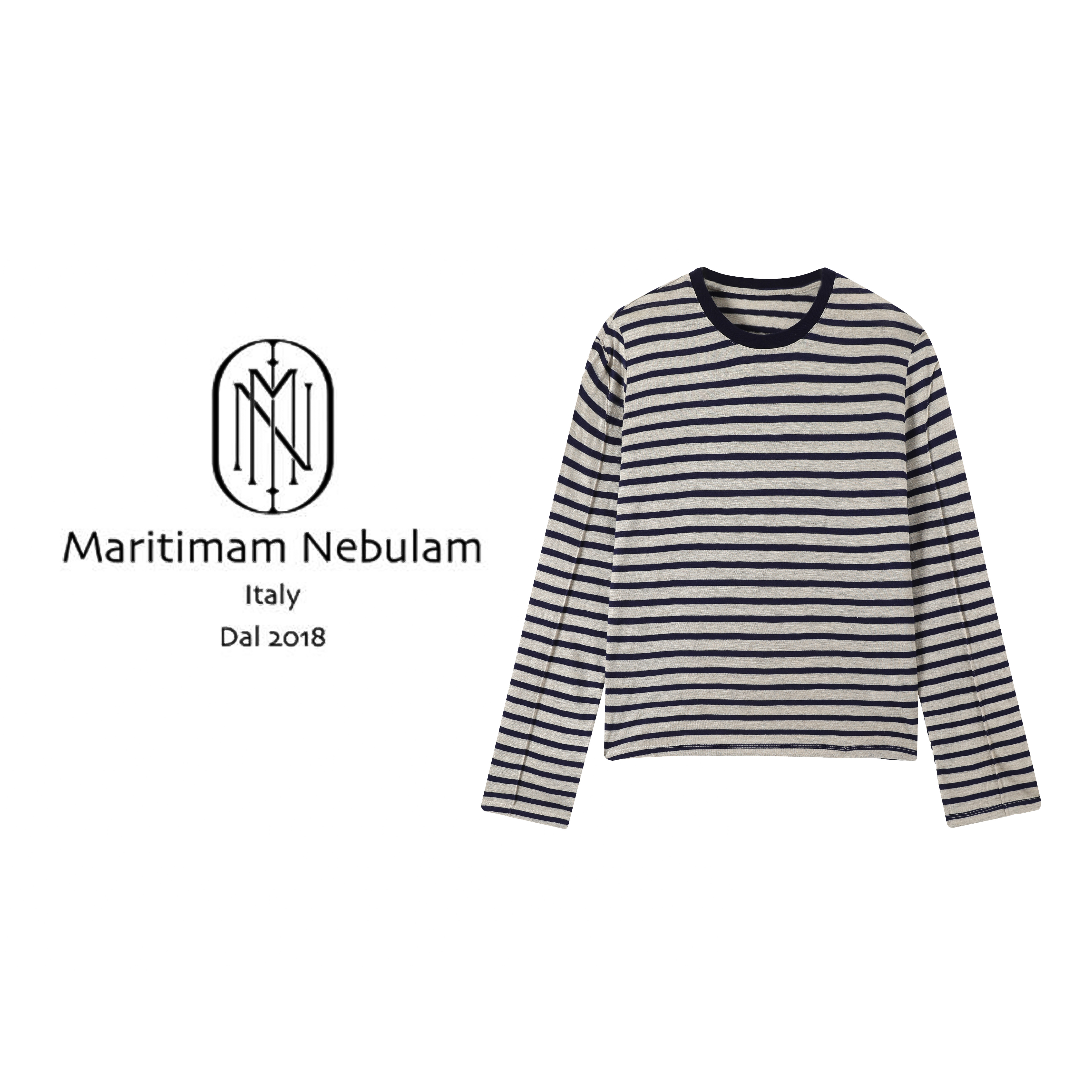 Maritimam Nebulam 亚麻混纺宽松条纹上衣 SZ2022