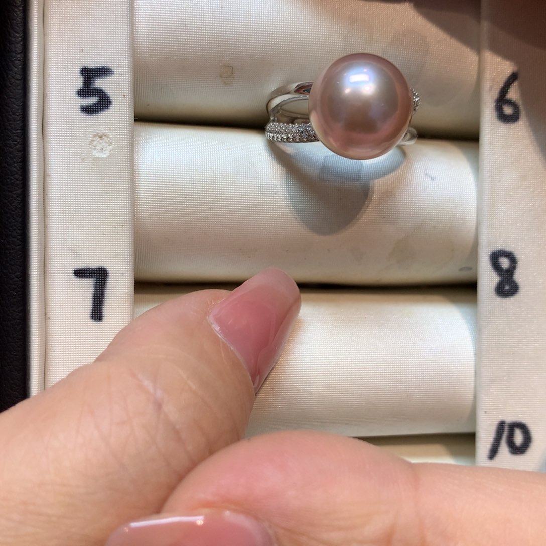 淡水珍珠戒指银S925镶嵌