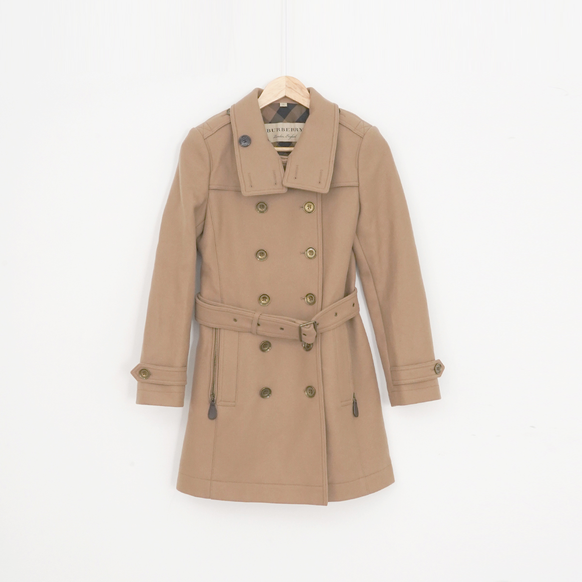 99新 BURBERRY/博柏利 初羊毛/TH0338/大衣/UK6码