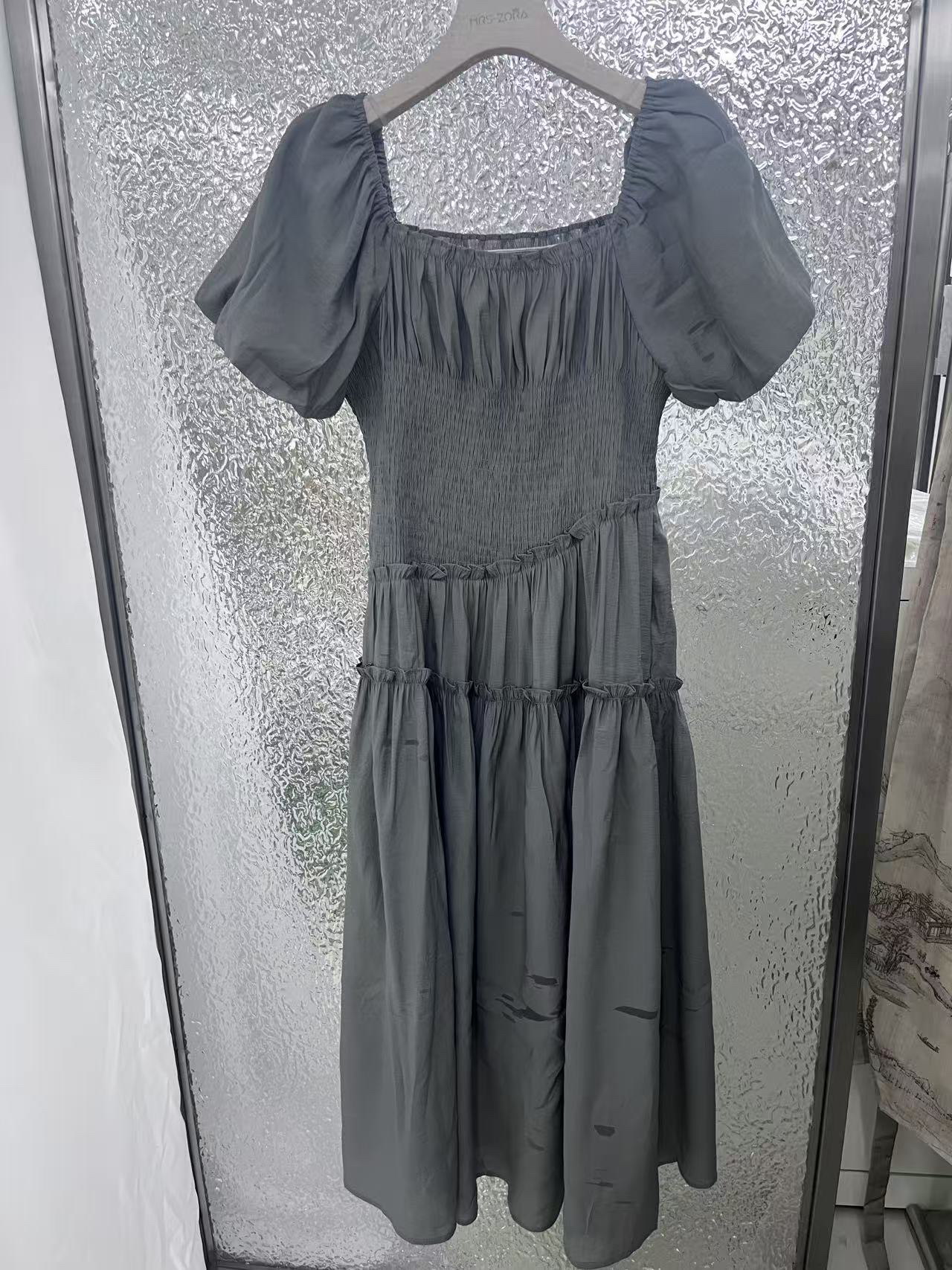 褶皱收腰连衣裙A2CLQ1205