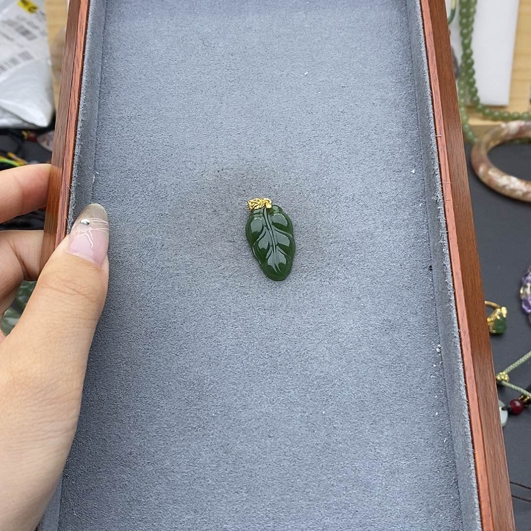 和田玉吊坠(不含链)银S925镶嵌