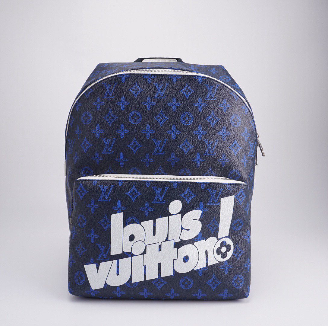 99新 LouisVuitton/路易威登 Discovery胶囊蓝色双肩包 F956