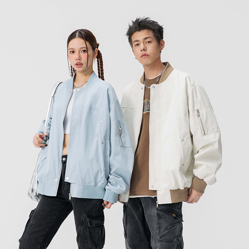 BAWEISA美式机能风棒球服外套春秋季潮牌休闲情侣飞行夹克