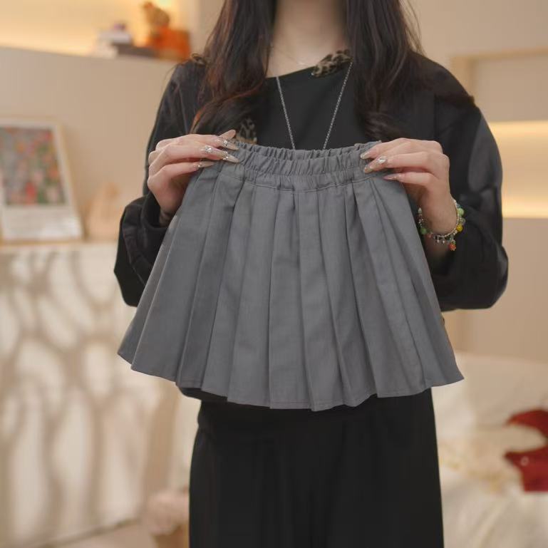 2025春季新款中大女童时尚洋气百褶裙