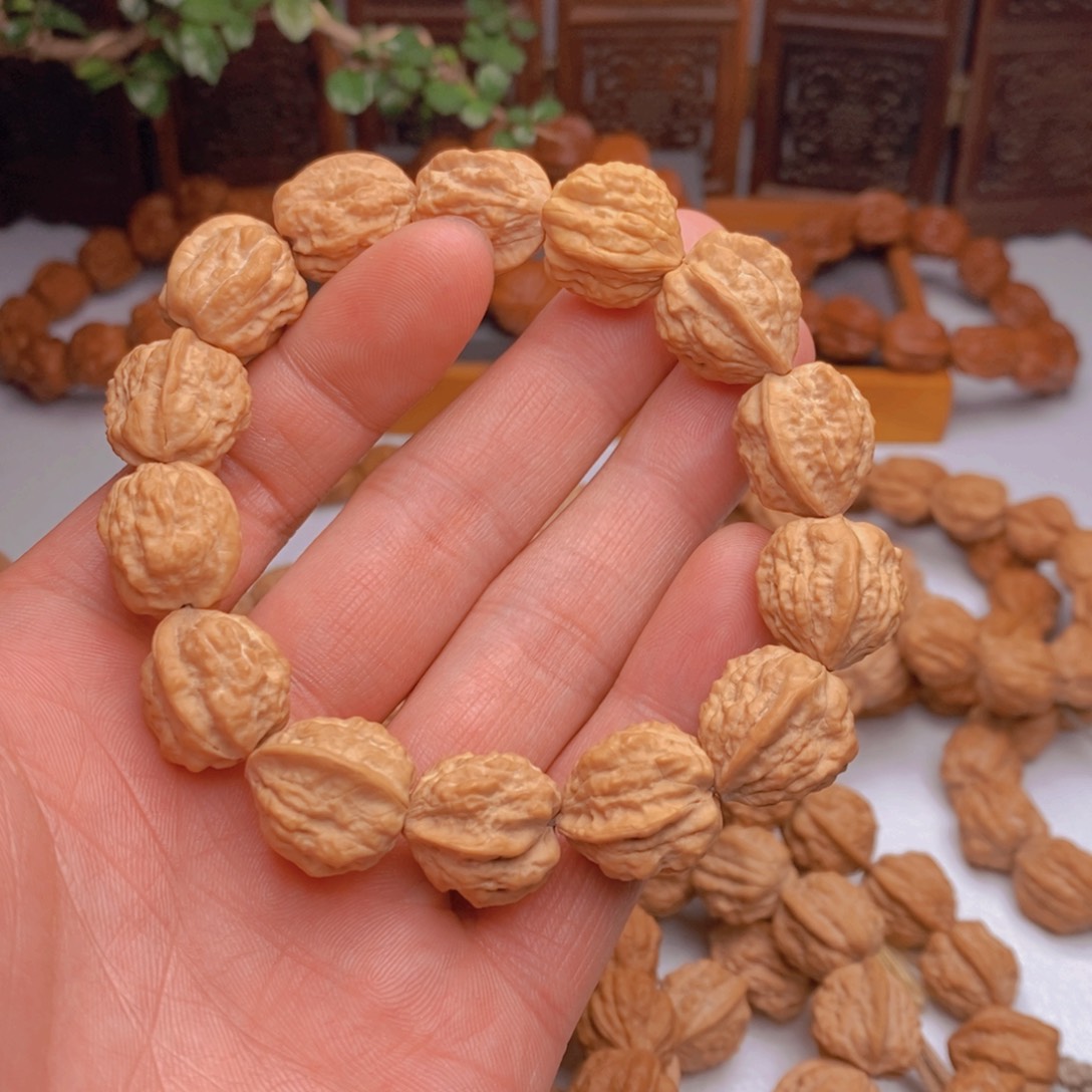 桃核手串文**贸蛤蟆头尺寸16