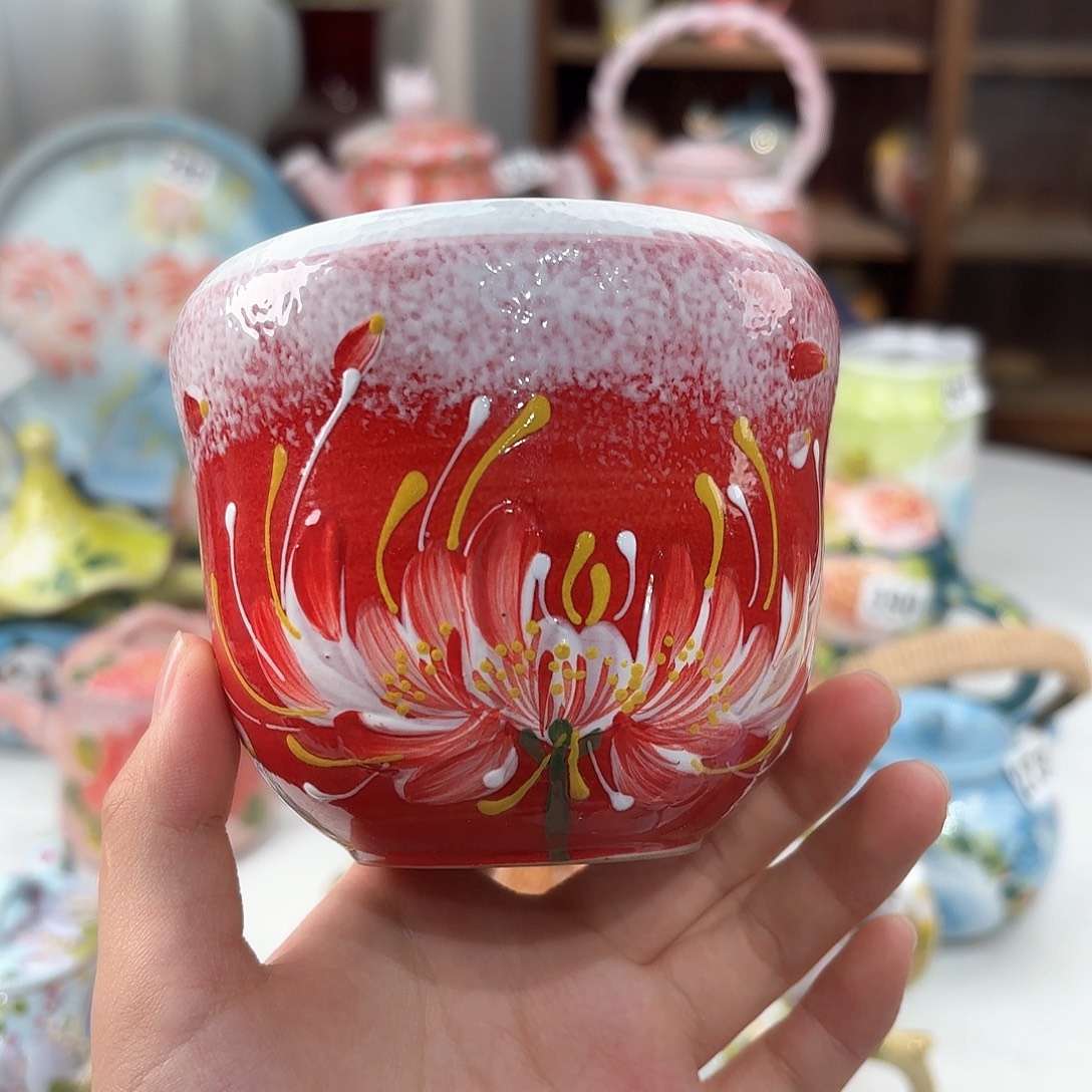 景德镇手绘高温釉下彩陶瓷茶具