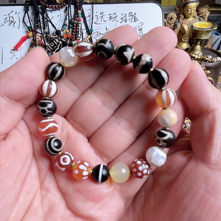 鹿骨手串/手链彩绘鹿角手串