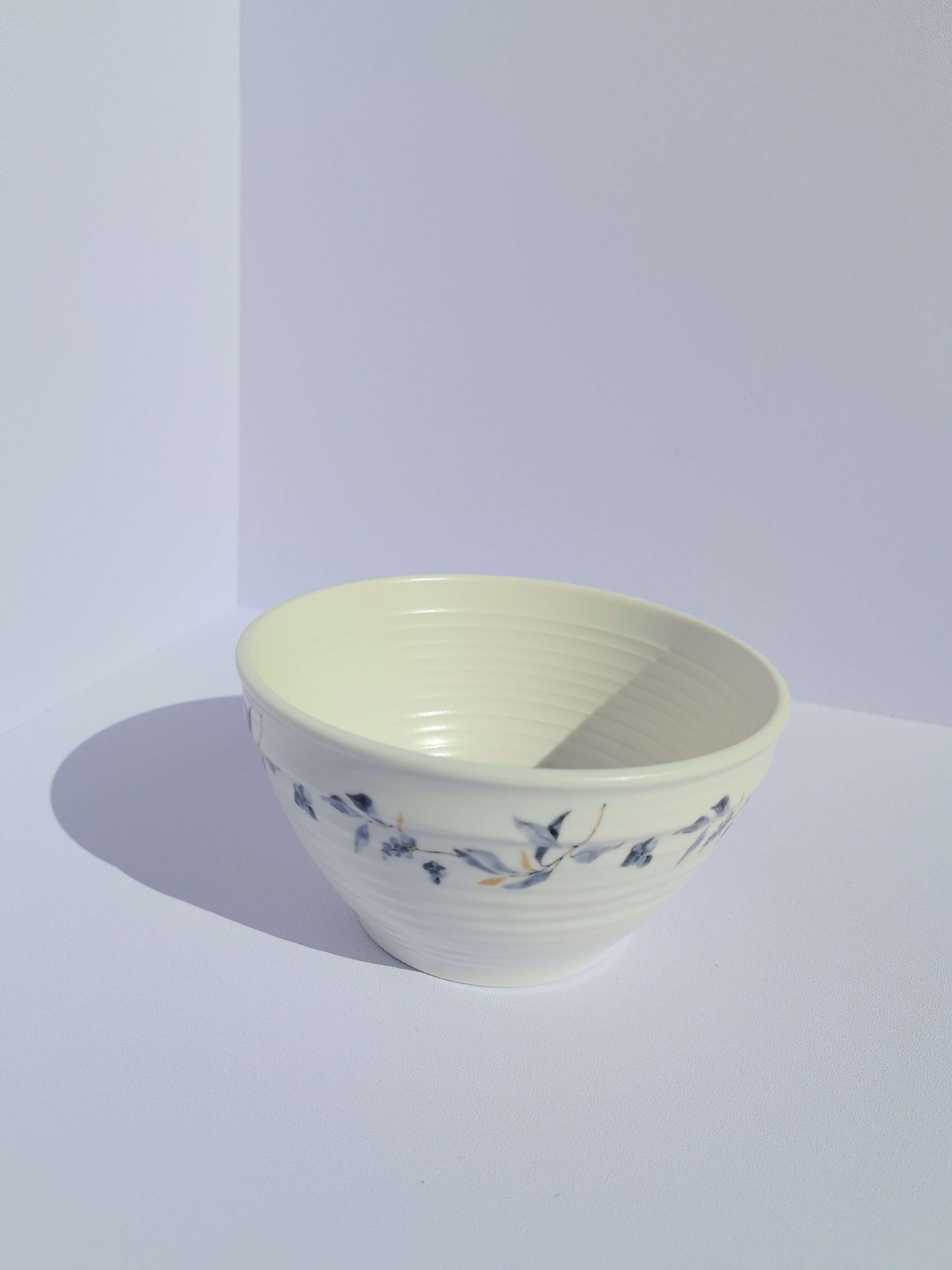 小清新蓝馨花4.5英寸陶瓷米饭碗家用简约 釉下彩 微瑕  默认发4个