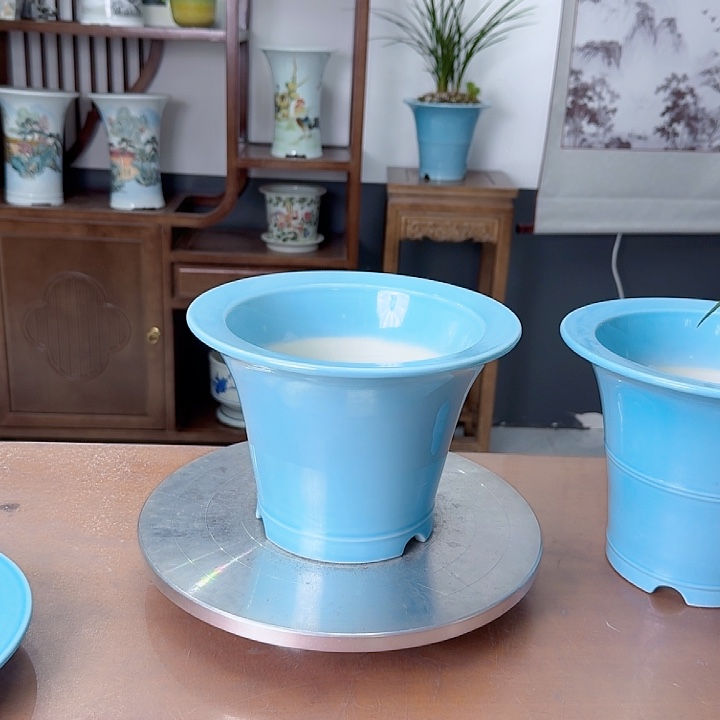 照***镜天青色斗笠盆88888888