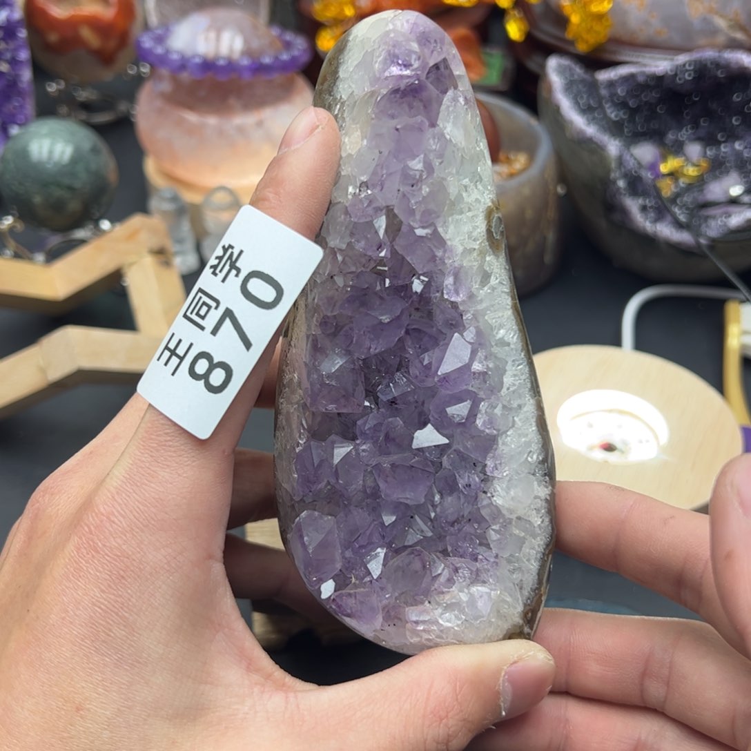紫晶水晶摆件未镶嵌870
