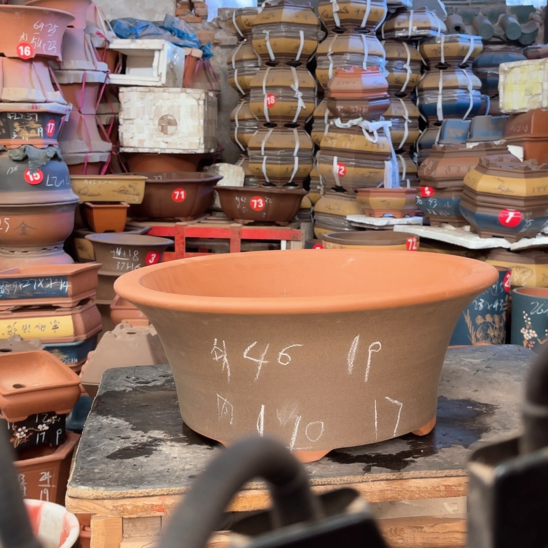 紫砂花盆大四脚碗盆一个