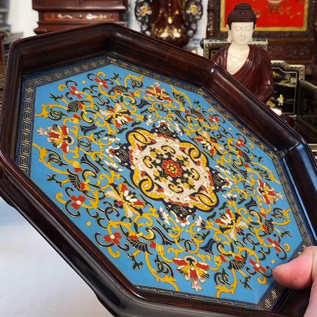 红酸枝木类成套家具大红酸枝托盘