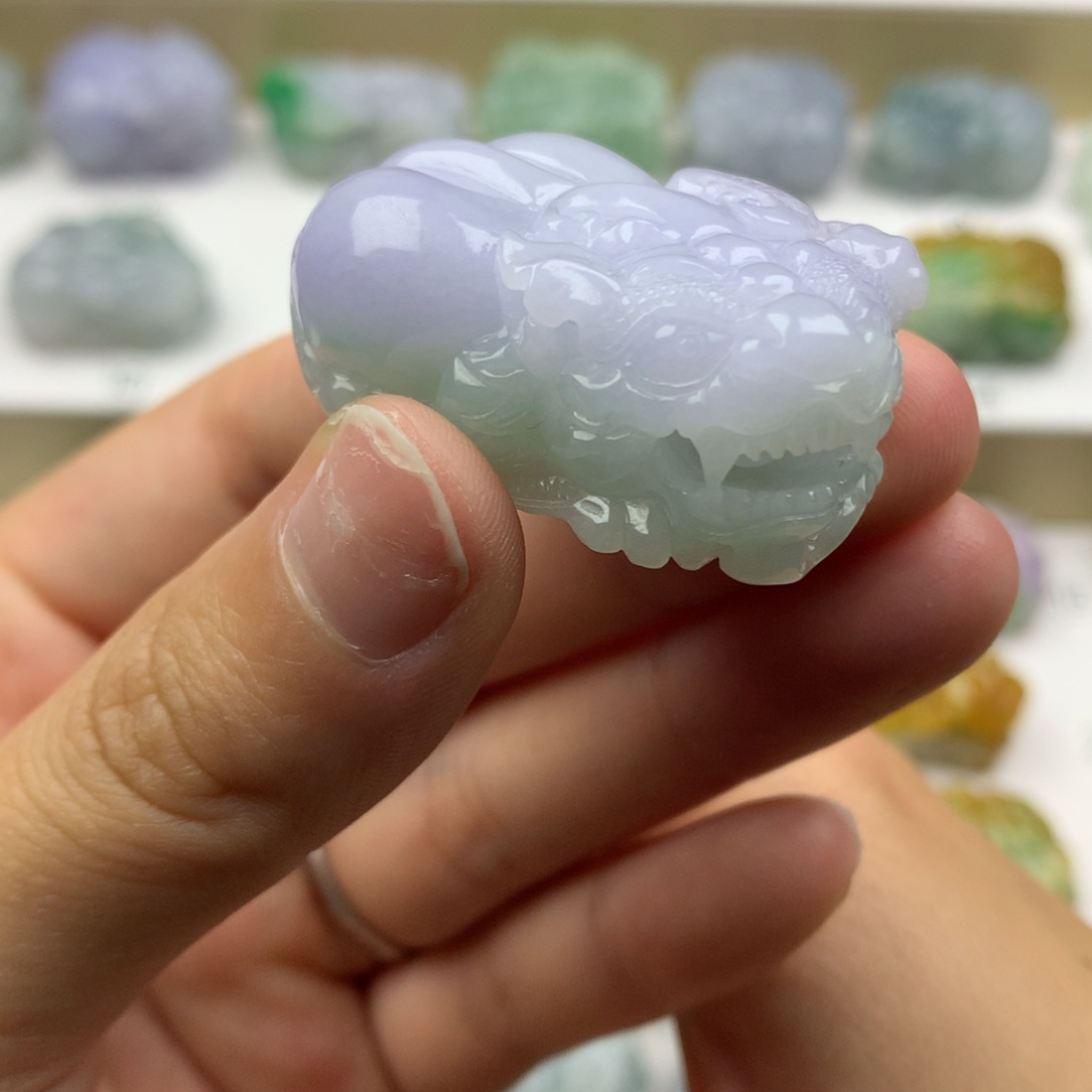 翡翠未镶嵌吊坠(不含链)天然缅甸翡翠貔貅吊坠