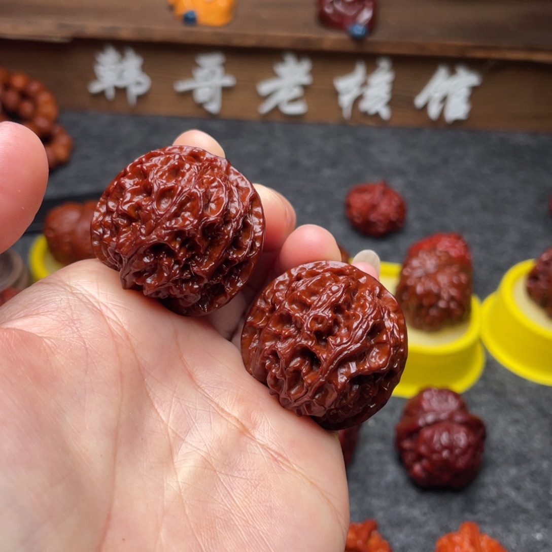 文玩核桃吊坠文玩核桃 手把件 苹果圆 34