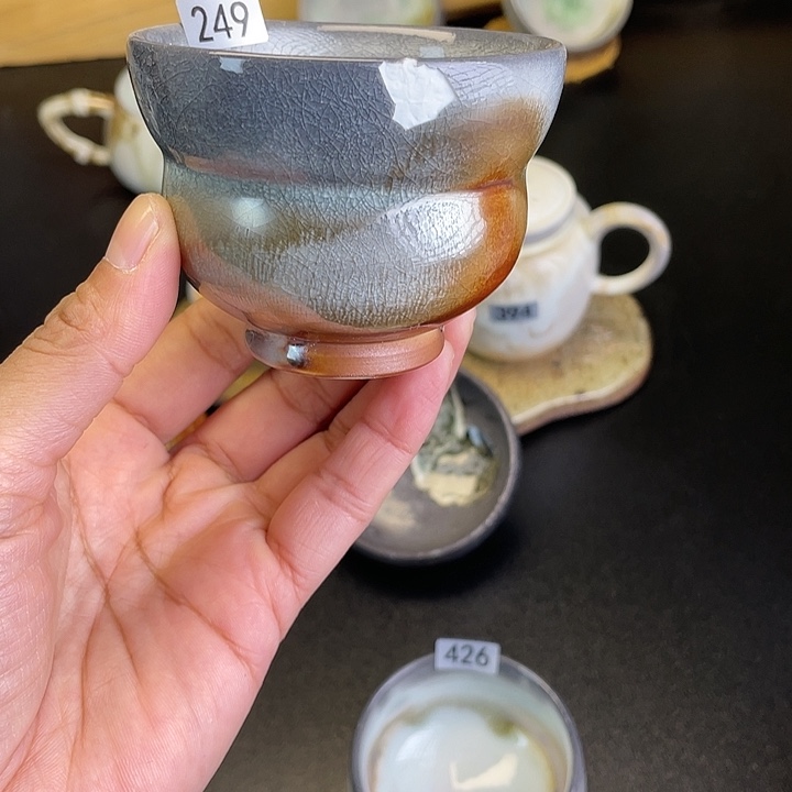 九***魂燃薪柴烧茶器主人杯（暇）