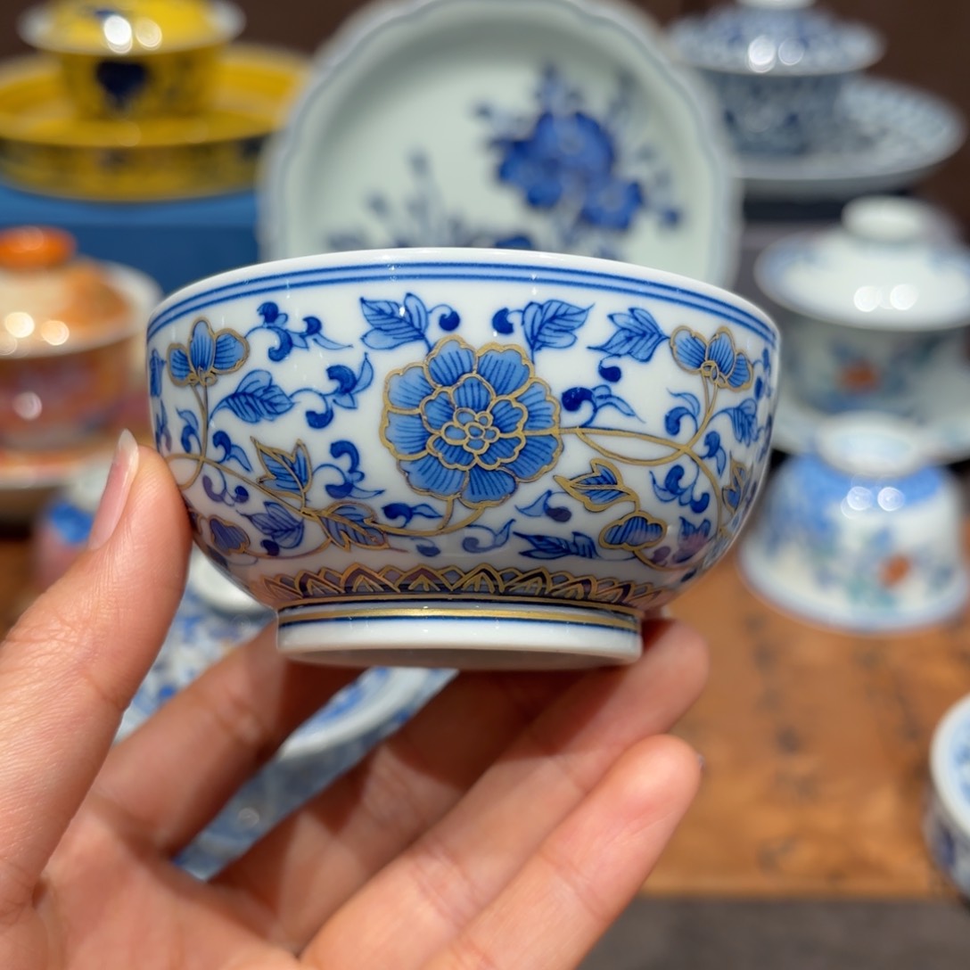 瓷片手工手绘陶瓷茶具