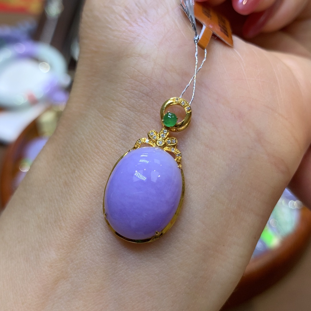 【闪购商品】翡翠18K金镶嵌颈饰翡翠