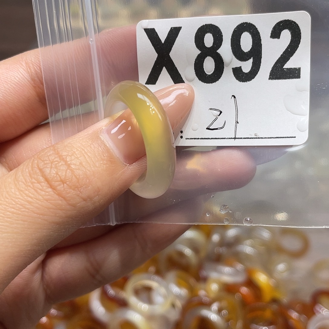 玛瑙/玉髓合金戒指892